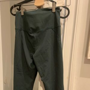 Girlfriend Collective green crop leggings